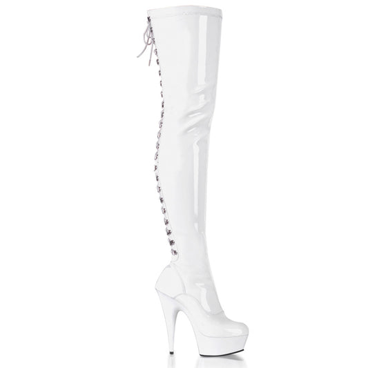 Lace up Thigh High Boots 6 inches DEL3063