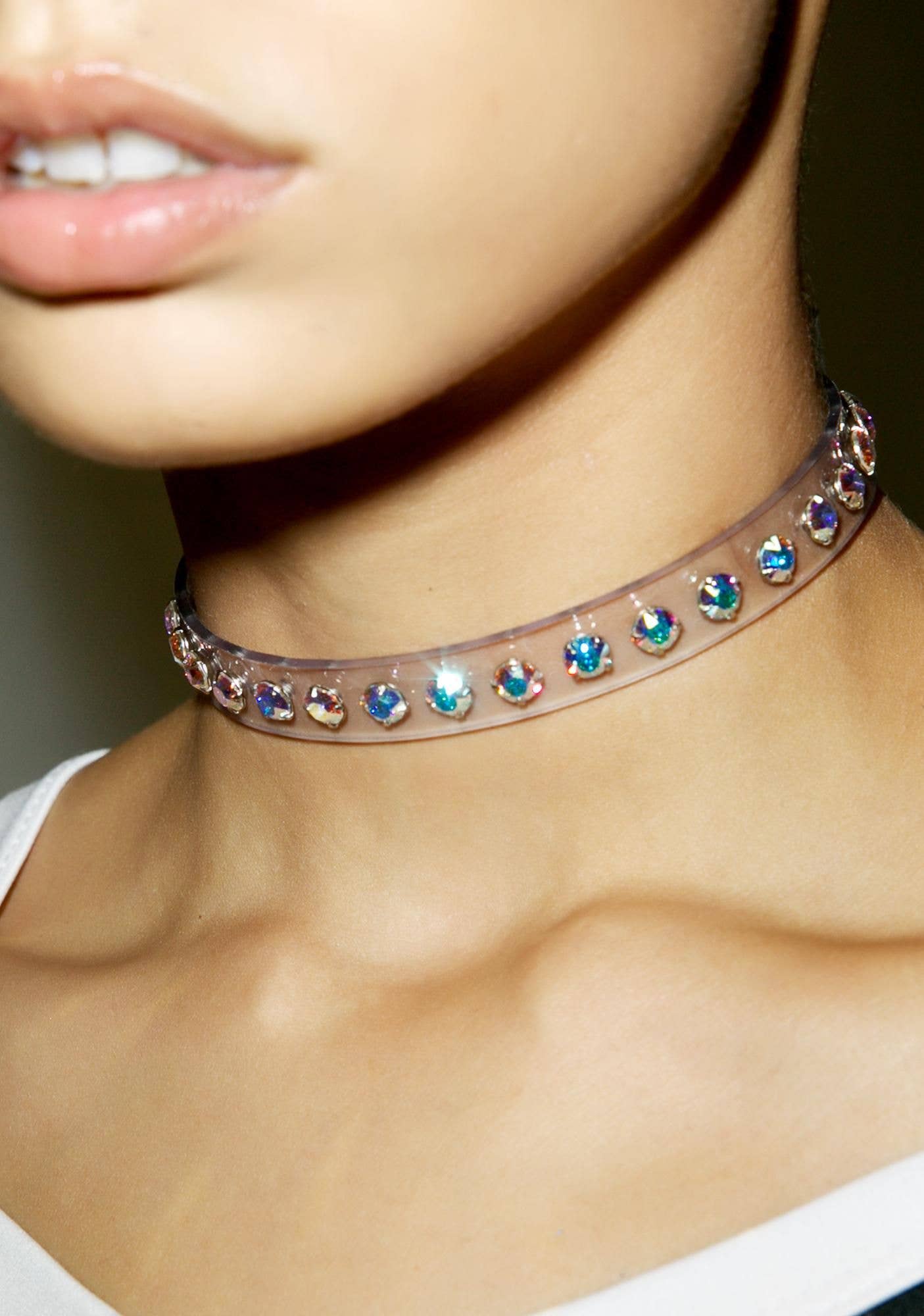 RHINESTONE CLEAR  CHOKER