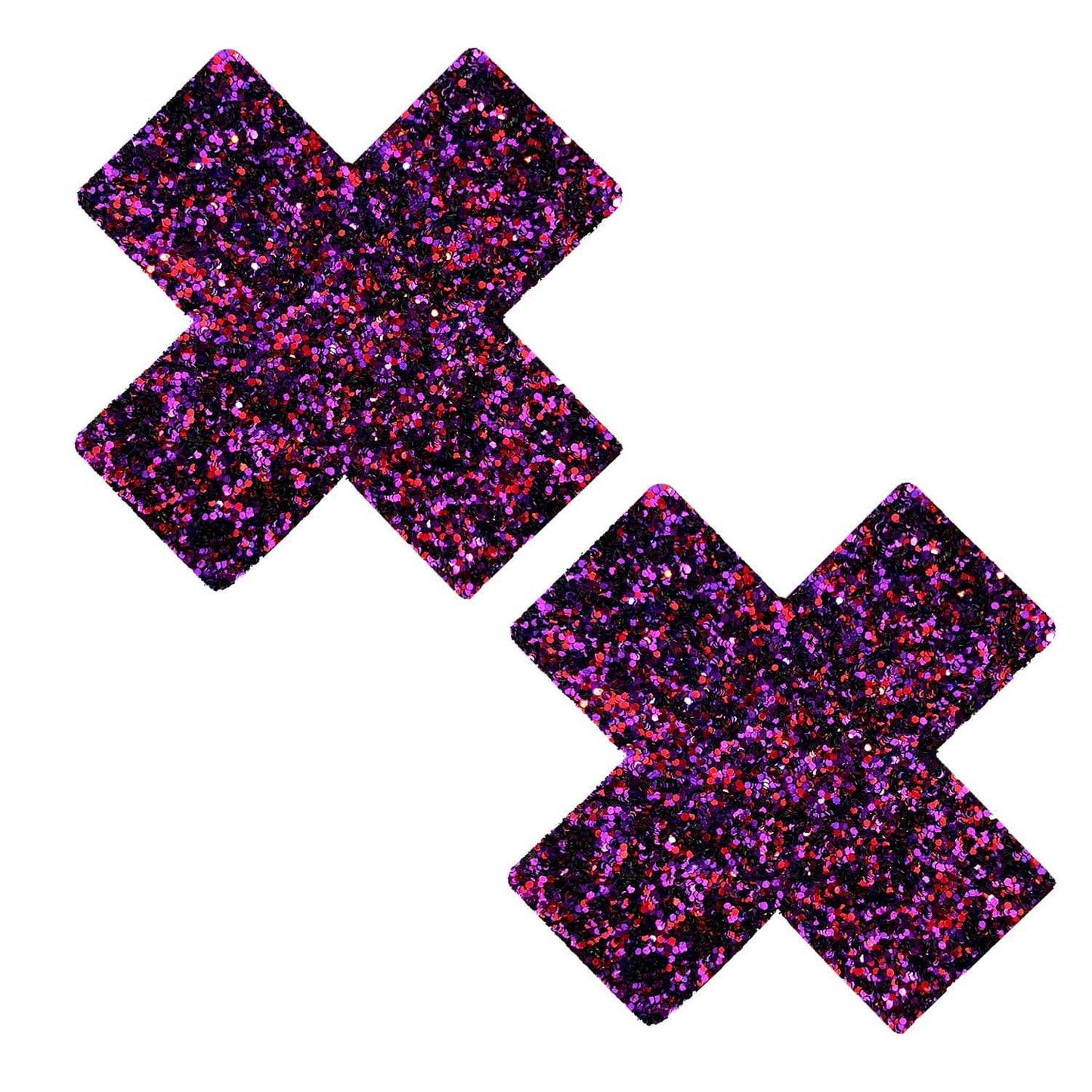 Neva Nude - Super Sparkle Purple Cheshire Chunky Glitter X Factor Nipple Cover Pasties