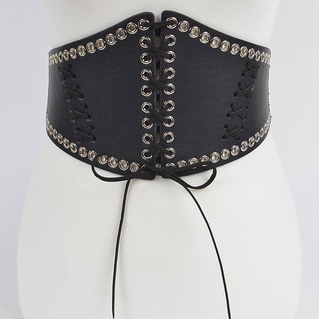 3AM BY H&D ACCESSORIES - Corset stretch belt W/eyelet