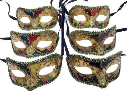 Venetian Baroque Masquerade Mask — Assorted