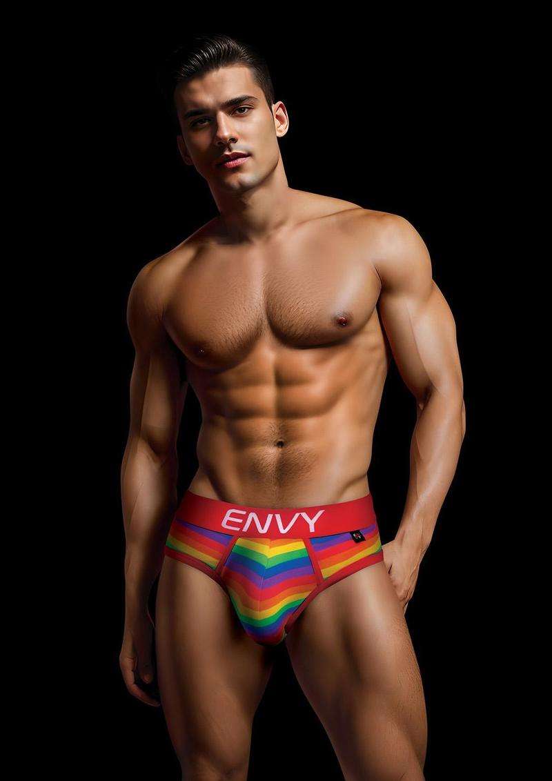 Envy Rainbow Pride Brief-Red-Ml