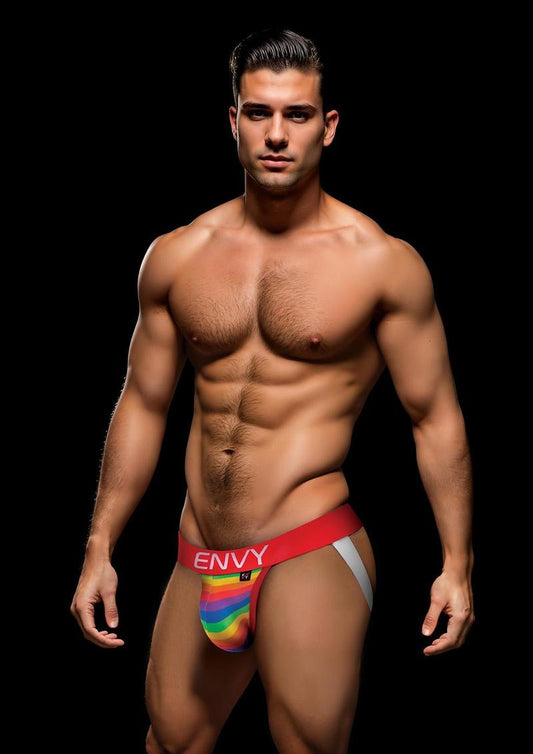 Envy Rainbow Pride Jock-Red-Lxl