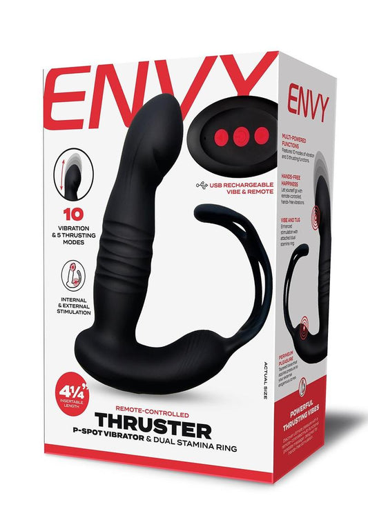 Envy Thrusting and Vibrating Plug 9 Modes - Black