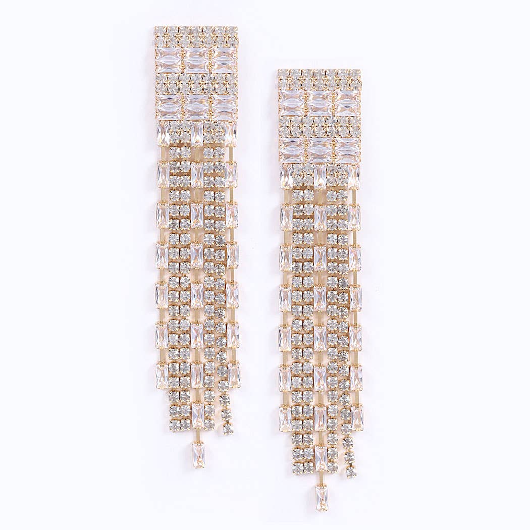 3AM BY H&D ACCESSORIES - Rhinestone Tassle Earring