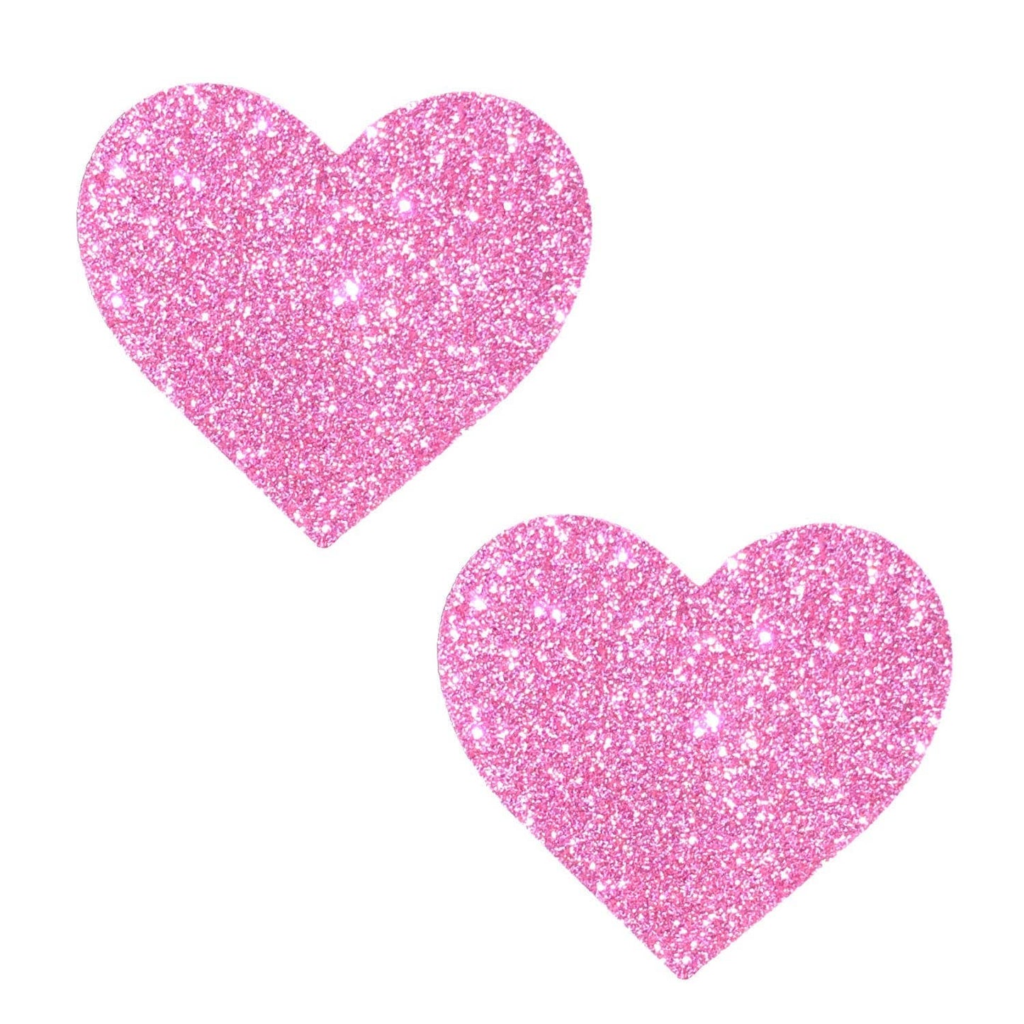 Neva Nude - Sparkle Pony Pink Glitter I Heart U Nipple Cover Pasties