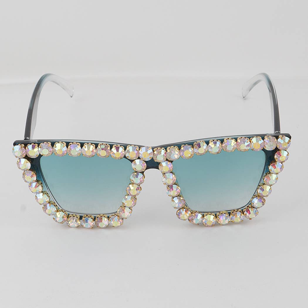 3AM BY H&D ACCESSORIES - Beaded Rhinestone Sunglasses