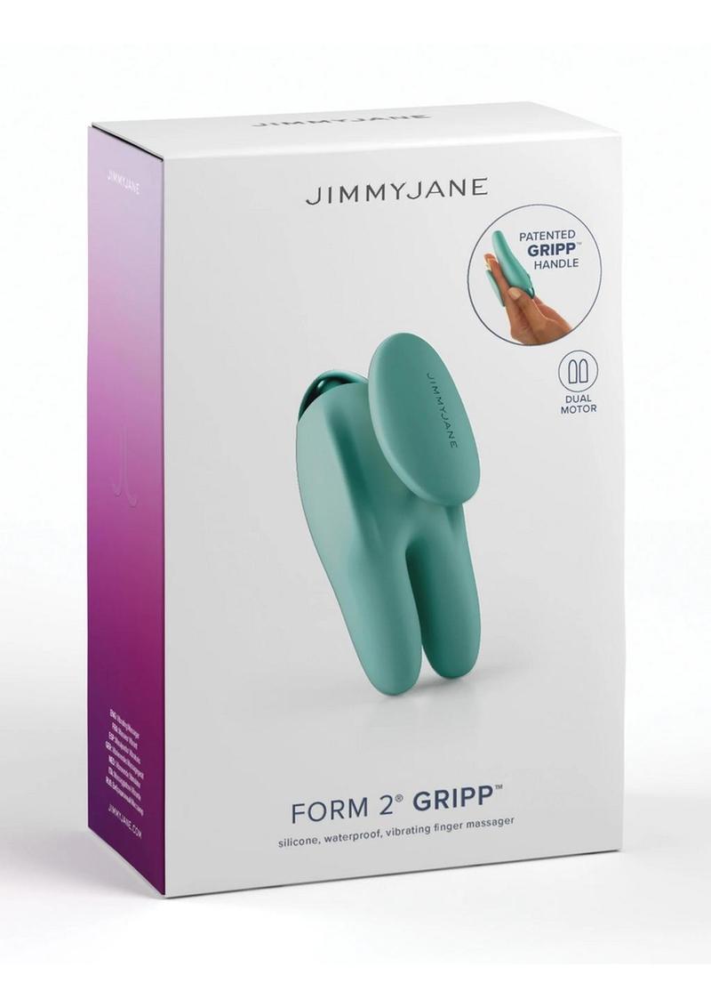 Jimmyjane Form 2 Gripp Rechargeable Silicone Stimulating Vibrator - Teal