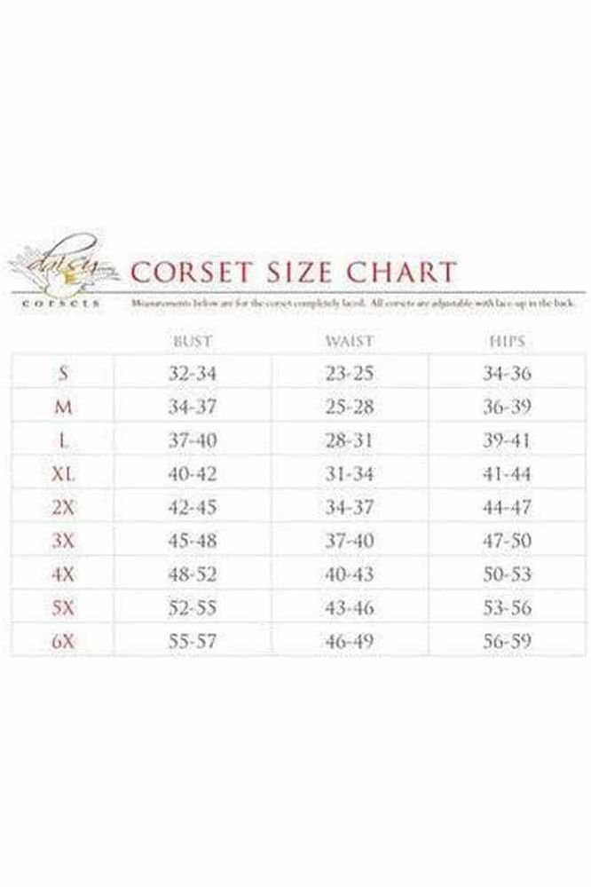 Lavish 4-Piece Gothic Devil Corset Costume Set - Wet Look & Lace