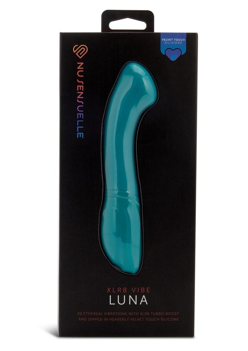 Nu Sensuelle Luna Velvet Touch with Turbo Rechargeable Silicone Vibrator - Green/Rose Gold