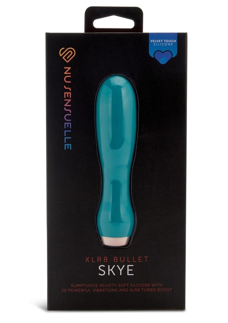 Nu Sensuelle Skye Velvet Touch with Turbo Rechargeable Silicone Bullet - Green/Rose Gold