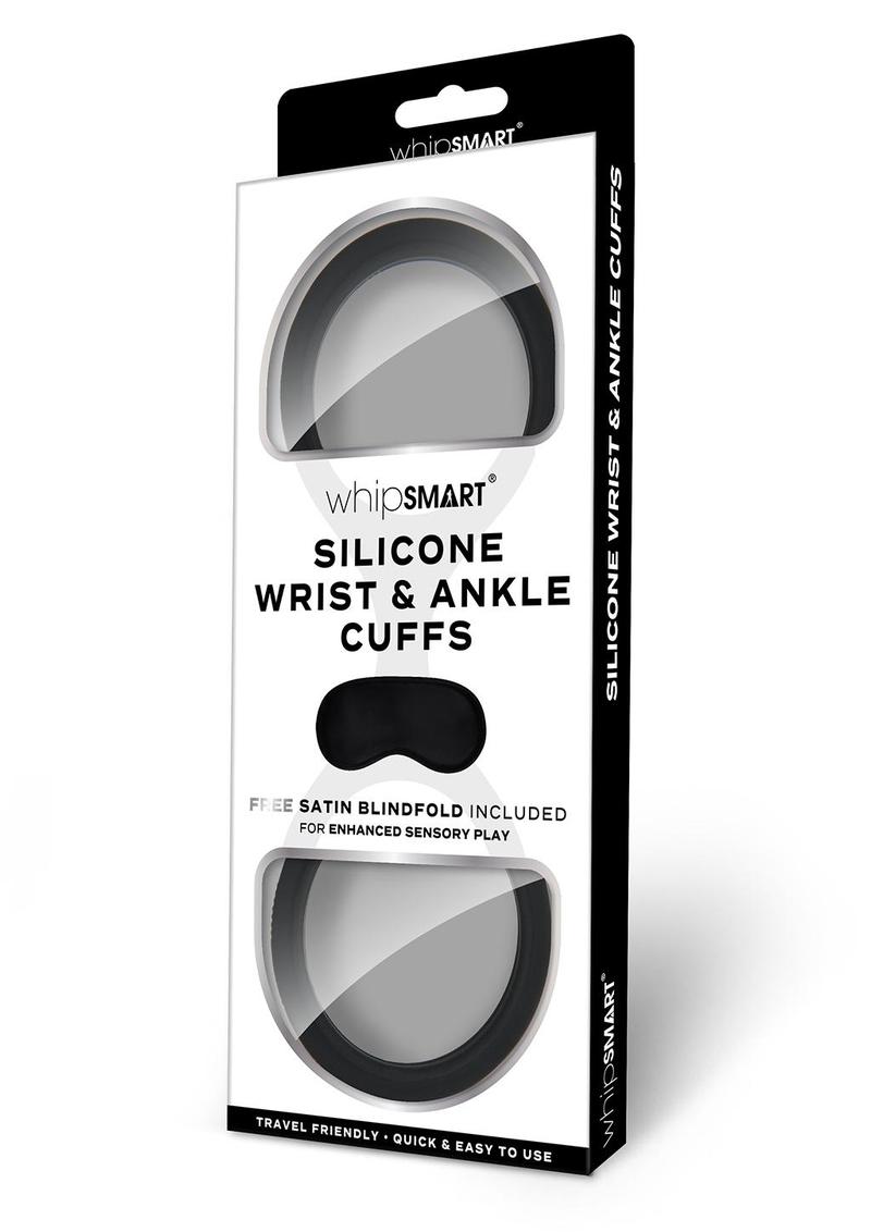Quickie Cuffs with Eye Mask-M/L - Black