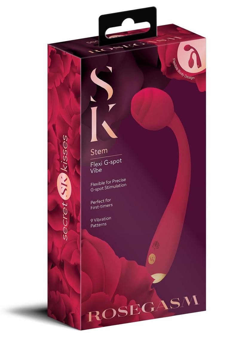 Rosegasm Long Stem Flexi G-Spot Vibe - Red/Rose