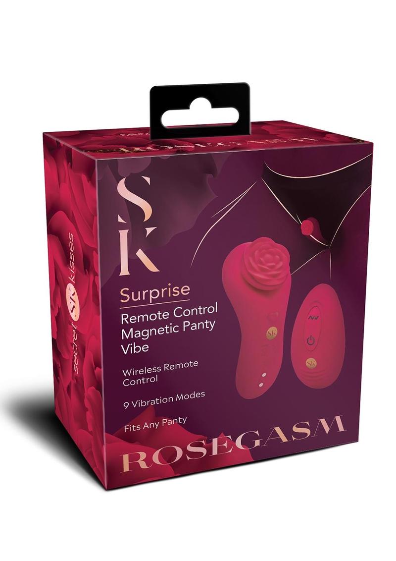 Rosegasm Rose Surprise Panty Vibe - Red/Rose