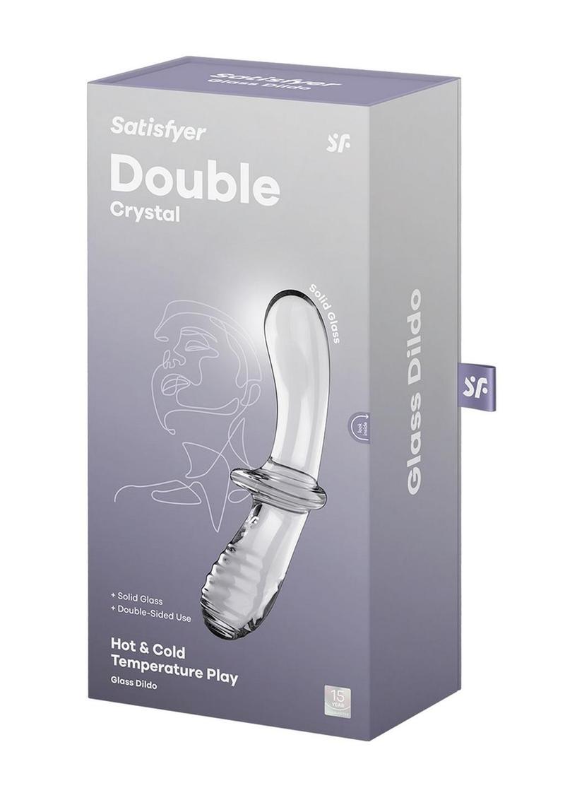 Satisfyer Double Crystal Glass Dildo - Clear