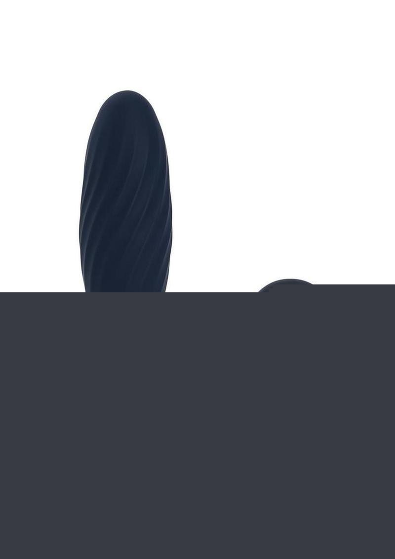 Svakom Jordan Rechargeable Silicone App Control Thrusting Anal Vibrator - Navy Blue