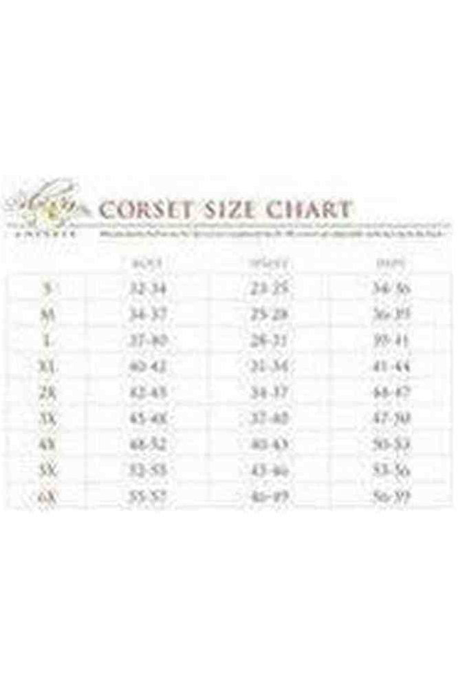 Top Drawer Midnight Angel Corset Costume - Sequin Fullbust, Steel Boned, 4-Piece Set