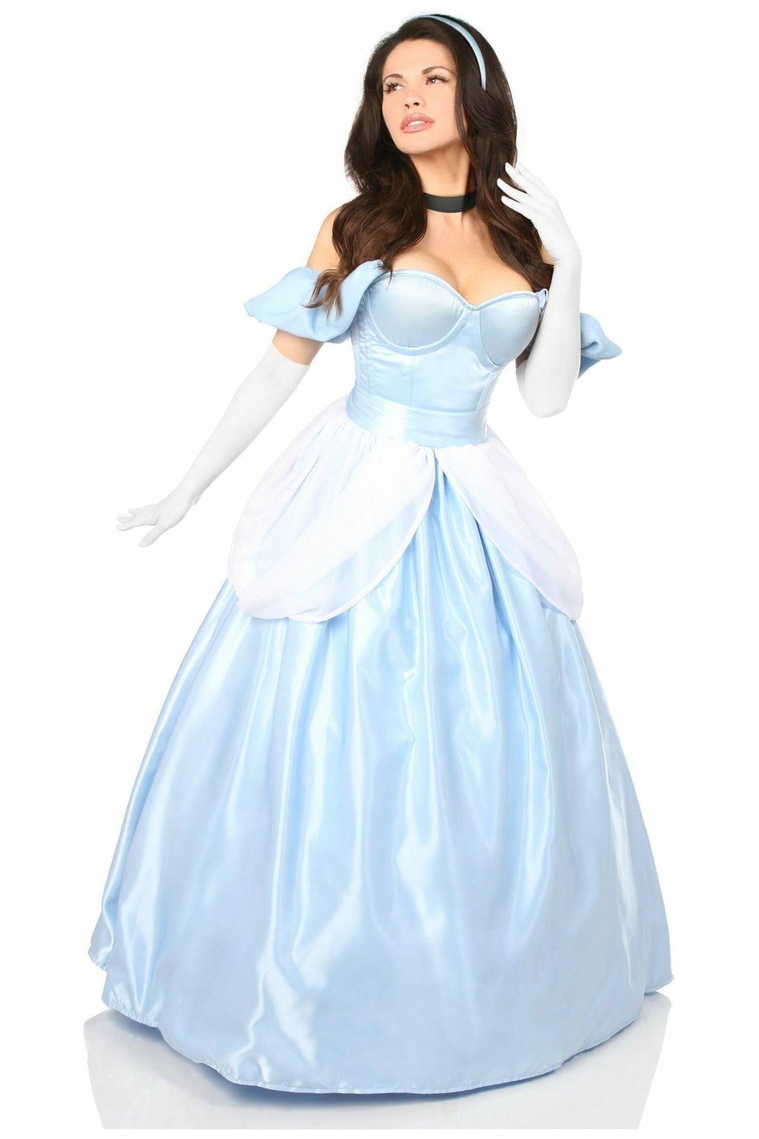 Enchanting Fairytale Princess Corset Costume Set - Regal 6-Piece Attire
