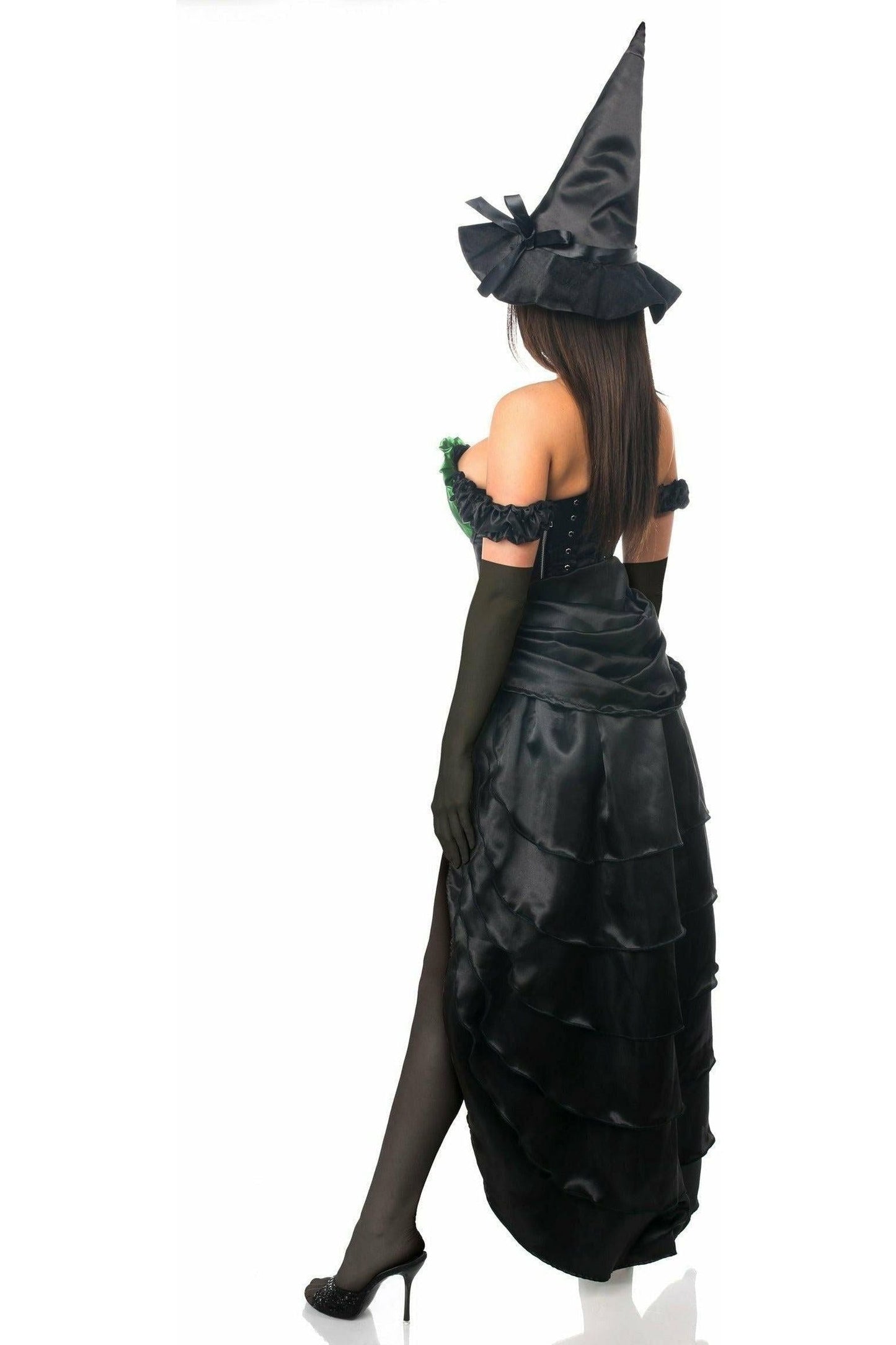 Premium 5-Piece Spellbound Witch Costume Enchanting Fullbust Corset & Accessories