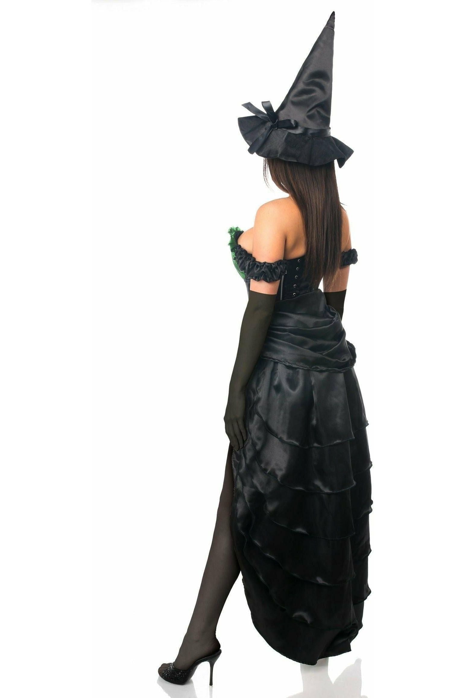 Premium 5-Piece Spellbound Witch Costume Enchanting Fullbust Corset & Accessories