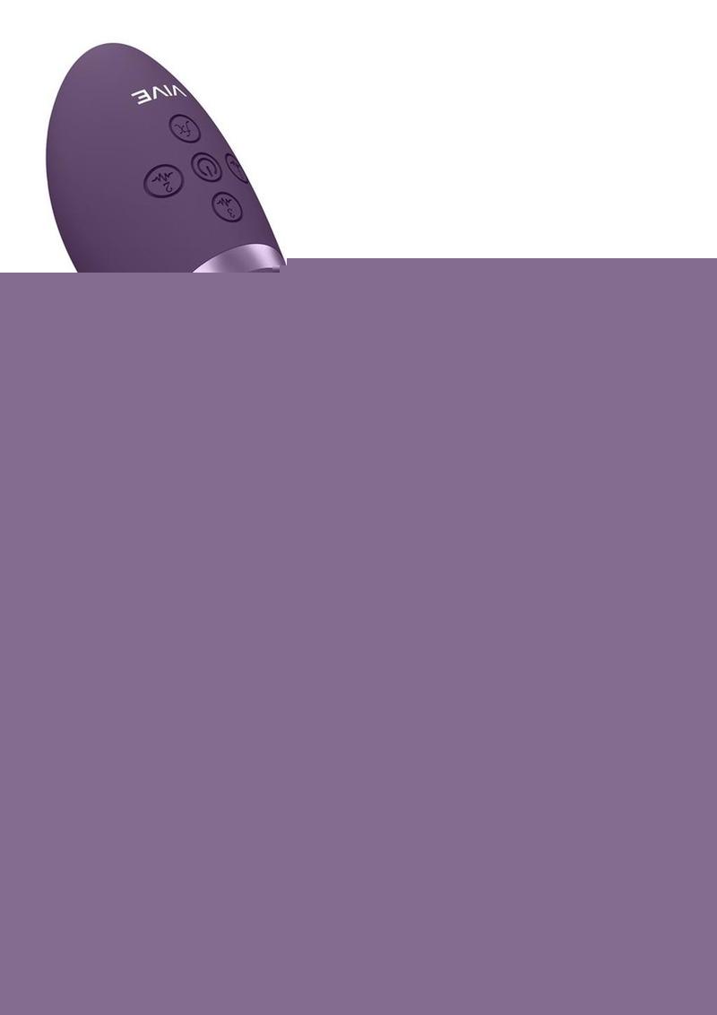 Vive Ena Rechargeable Silicone Triple Motor Thrusting G-Spot with Flapper and Air Wave Clit Stimulation Vibrator - Purple