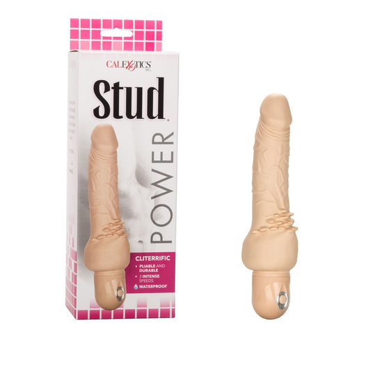 Realistic Vibrator Cliterrific Flexible Waterproof Ivory 7.5 Inch