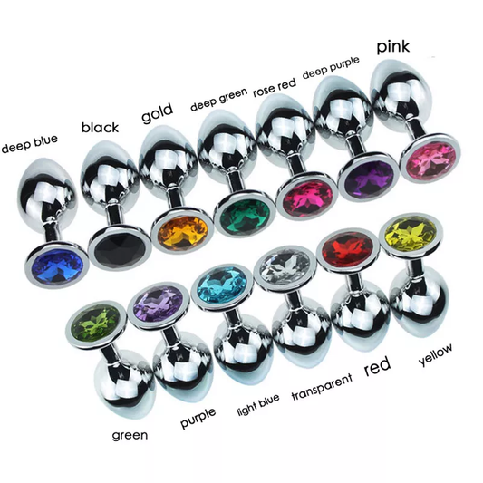 Butt Plug with Jewels 3 Sizes and Many colors