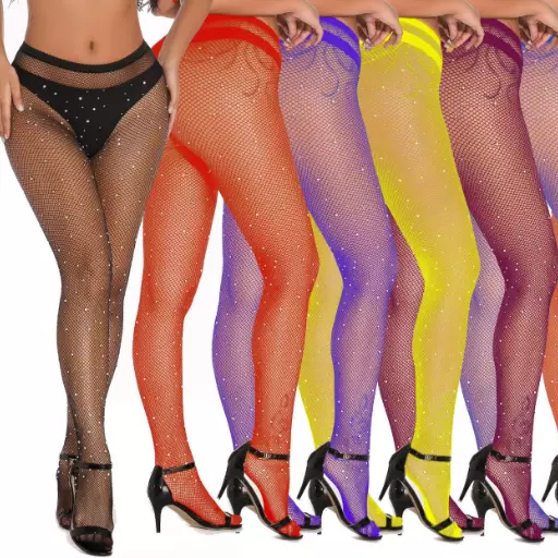 Fishnet Rhinestone Panty Hose