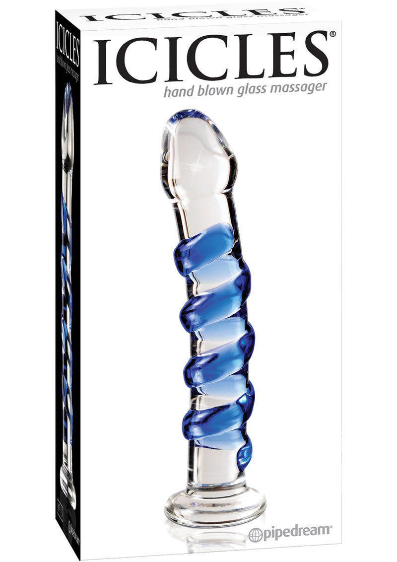 Icicles No 5 Glass Dong 7 Inch Clear Icicles No 5 Glass Dong 7 Inch Clear