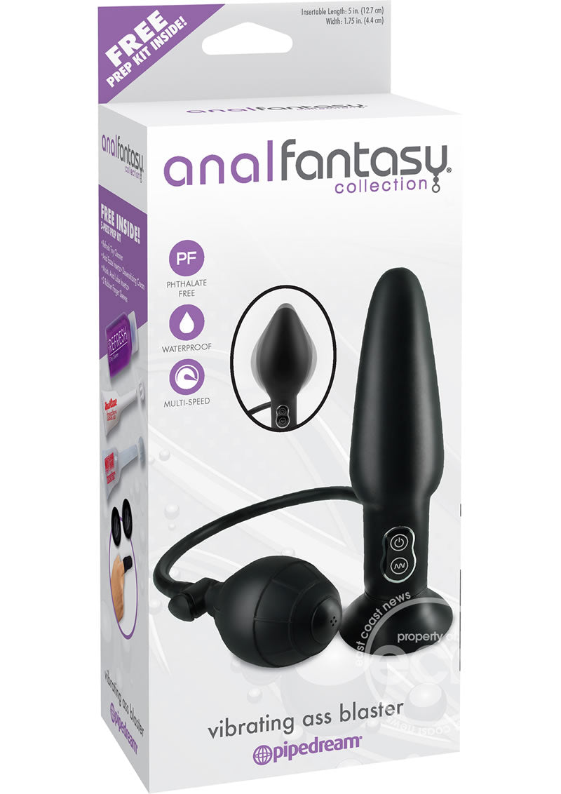 Anal Fantasy Collection Vibrating Ass Blaster Expander Waterproof Black 5 Inch
