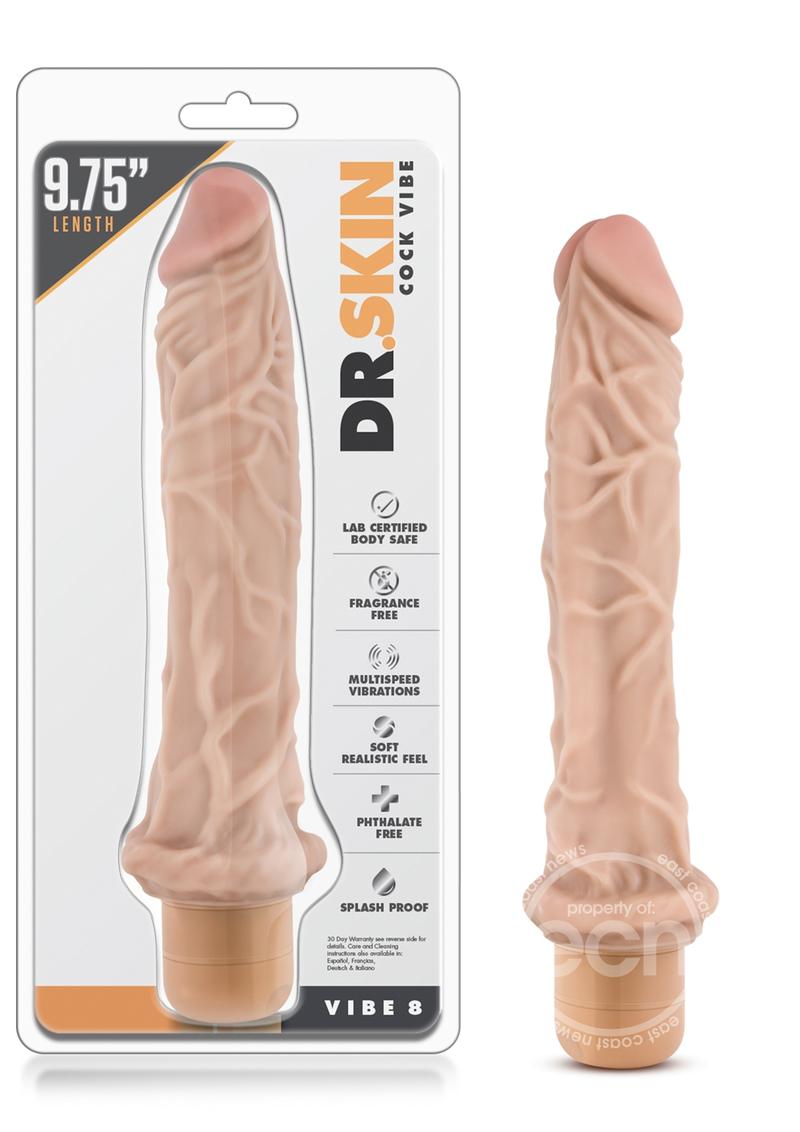 Dong Vibrator Blush Dr. Skin Vibe #8 - 9.75"