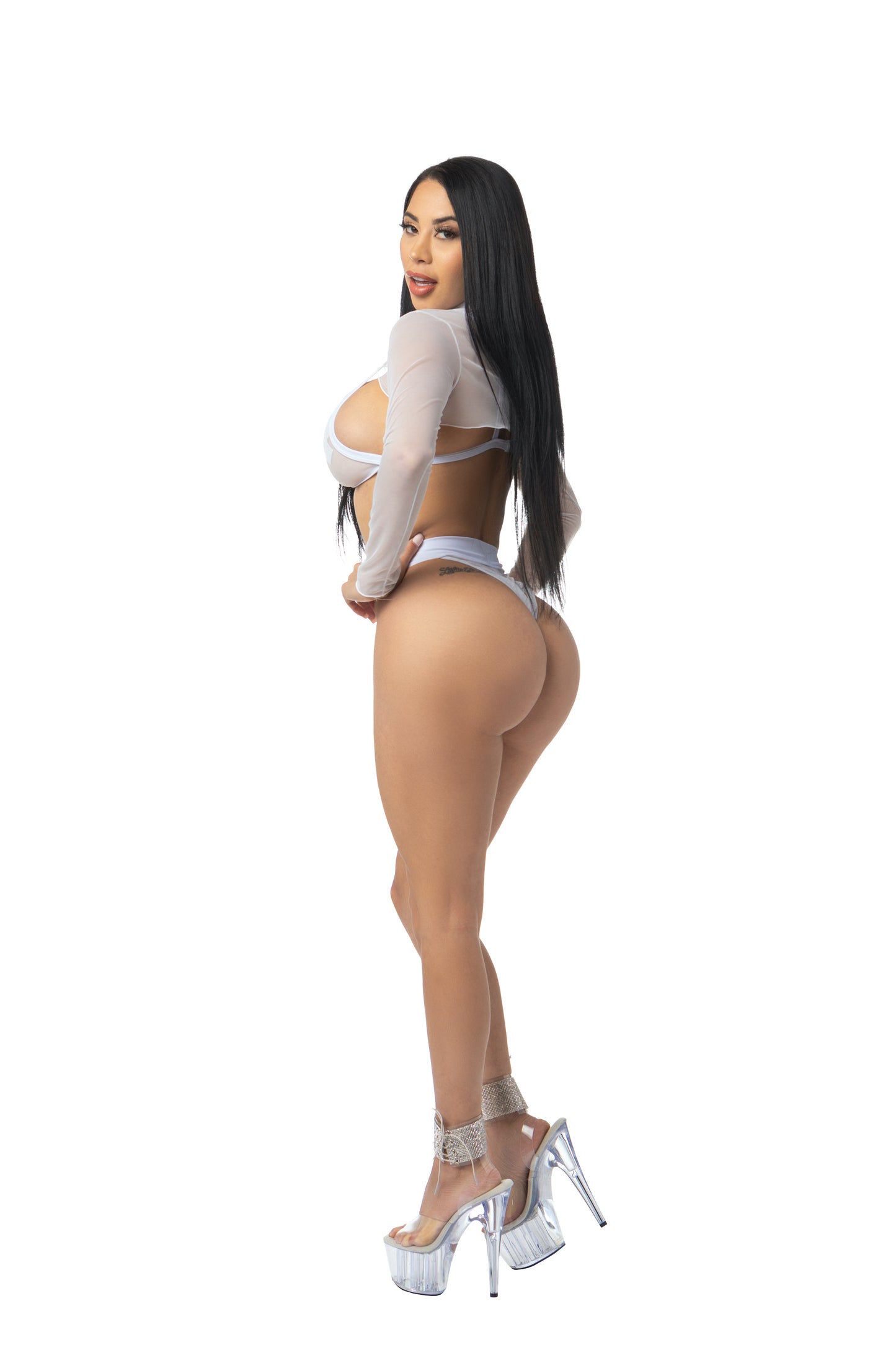 Long Sleeve Mesh Outfit