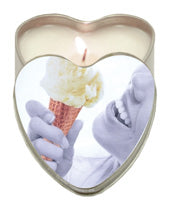 Earthly Body Suntouched Hemp Edible Candle - 4.7 oz Heart Tin Vanilla Ice Cream - PlaythingsMiami