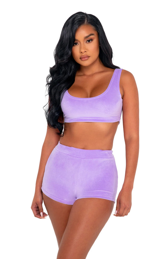 LI501 - 2pc Super Soft & Cozy Velour Lingerie Set