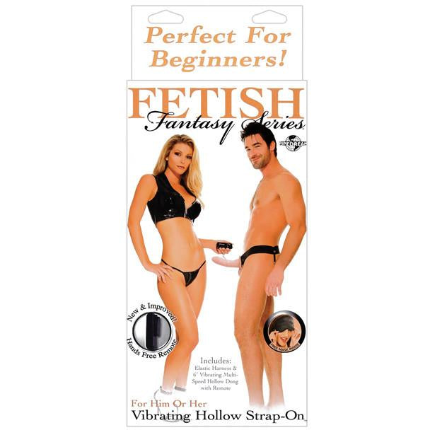 Hollow Vibrating Strap On For Him or Her - PlaythingsMiami