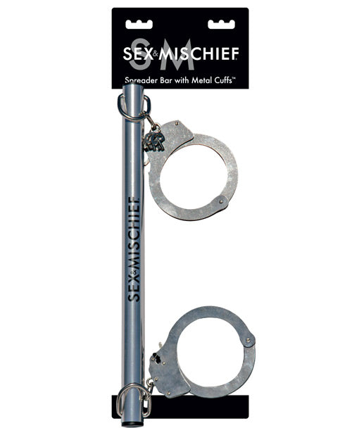 Sex & Mischief Spreader Bar w/Metal Cuffs - PlaythingsMiami