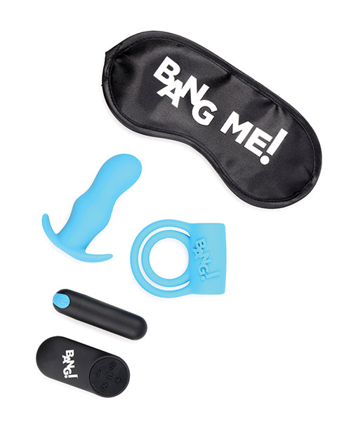 Bang! Duo Blast Remote Control Cock Ring & Butt Plug Vibe Kit - Blue