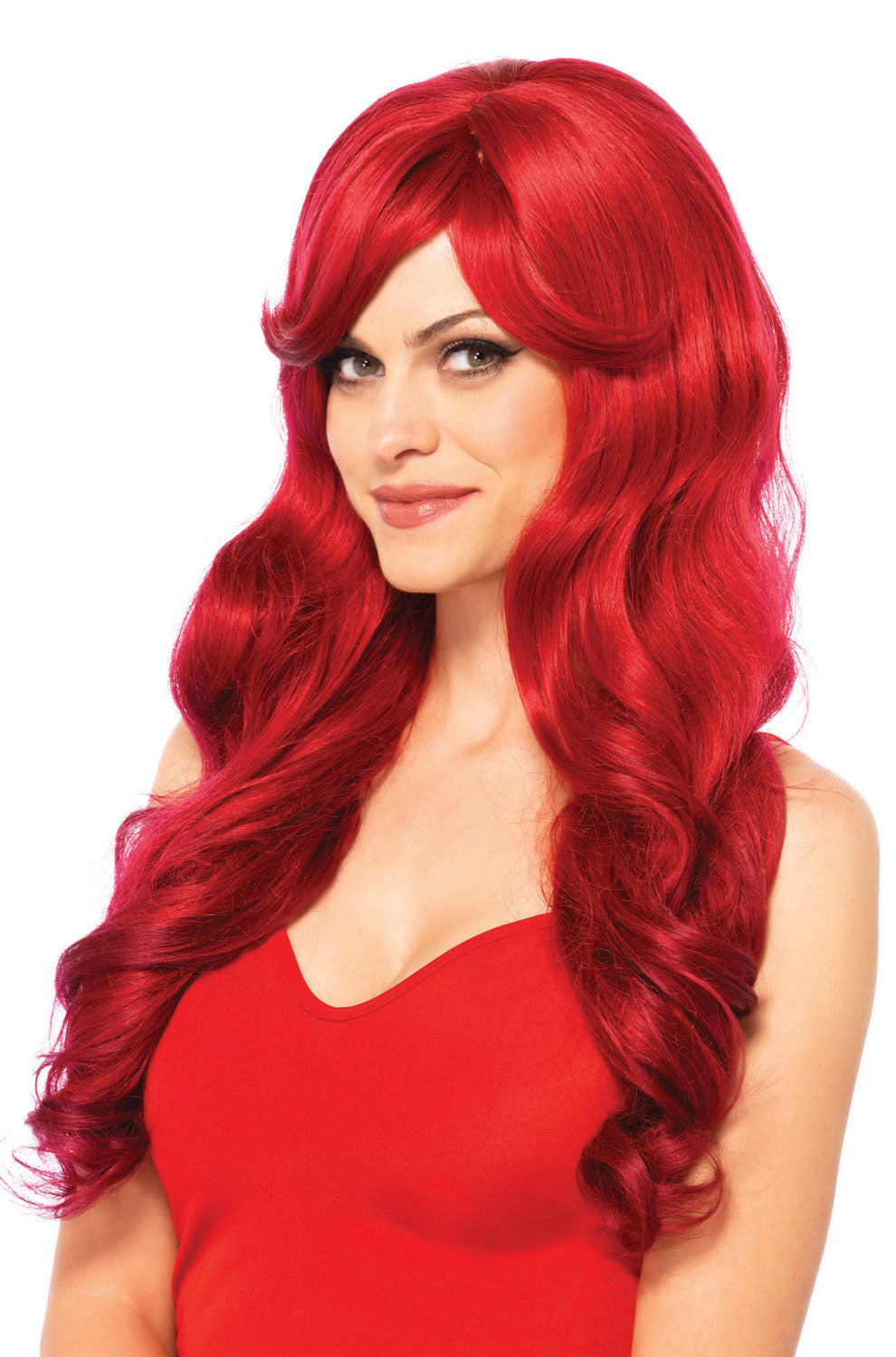 Long Wavy Wig Red - PlaythingsMiami