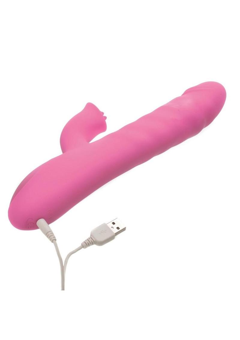 Adam and Eve - Eve's Rotating Rabbit Flicker Rechargeable Silicone Dual Stimulating Rabbit Vibrator