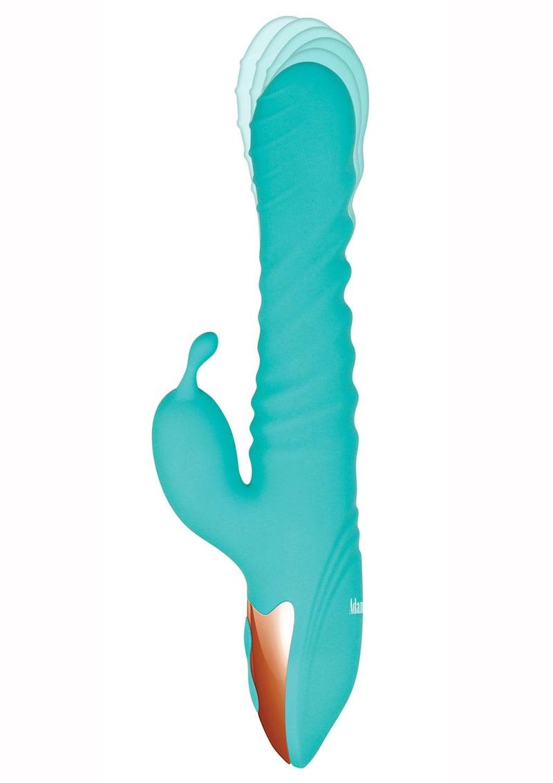 Adam and Eve Heat Me Up Warming Rabbit Thruster Rechargeable Silicone Vibrator