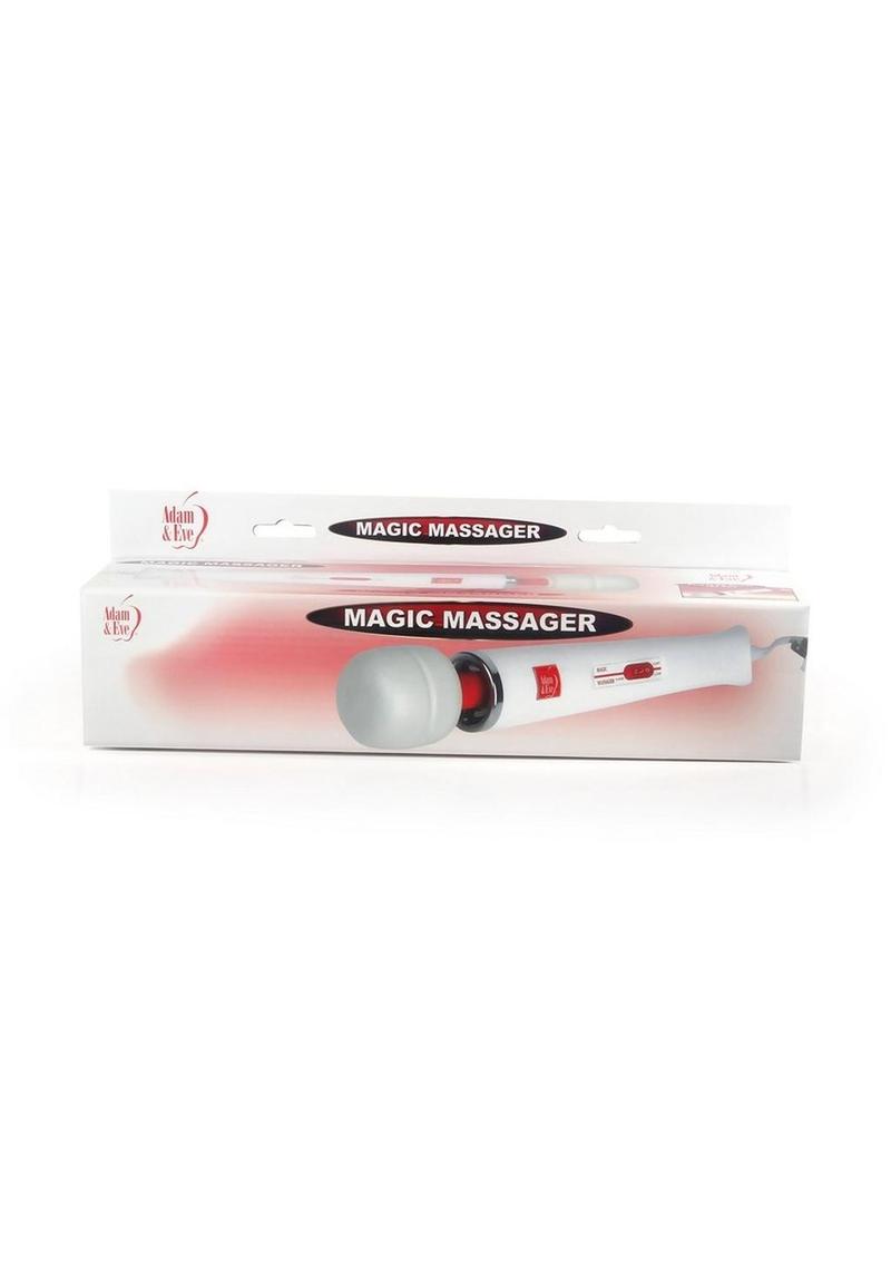 Adam and Eve Plug-In Magic Wand Massager - Red/White