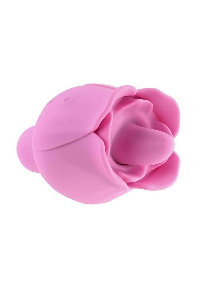 Adam and Eve 's Ravishing Clit Flicking Rose Rechargeable Silicone Clitoral Stimulator