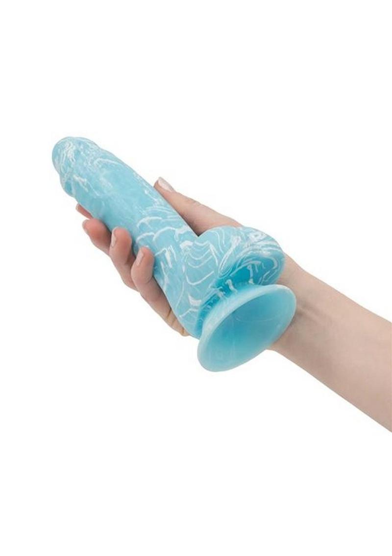 Addiction Toy Collection Luke Silicone Glow In The Dark Dildo with Balls