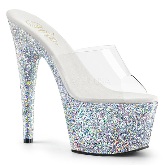 7" Heel Holographic Glitter Platform - PlaythingsMiami