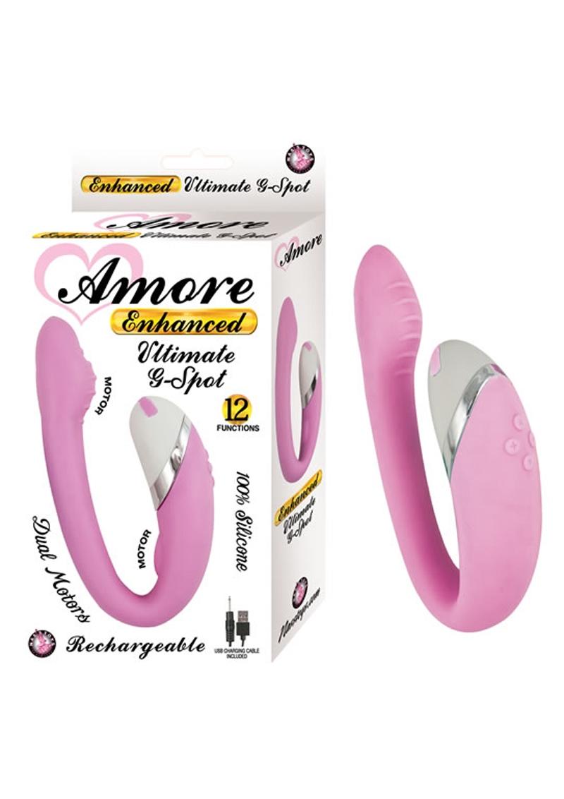 Amore Enhanced Ultimate G-Spot Rechargeable Silicone Vibrator - Pink