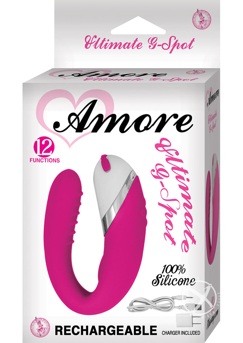 Amore Ultimate G-Spot Silicone Rechargeable Vibrator - Pink