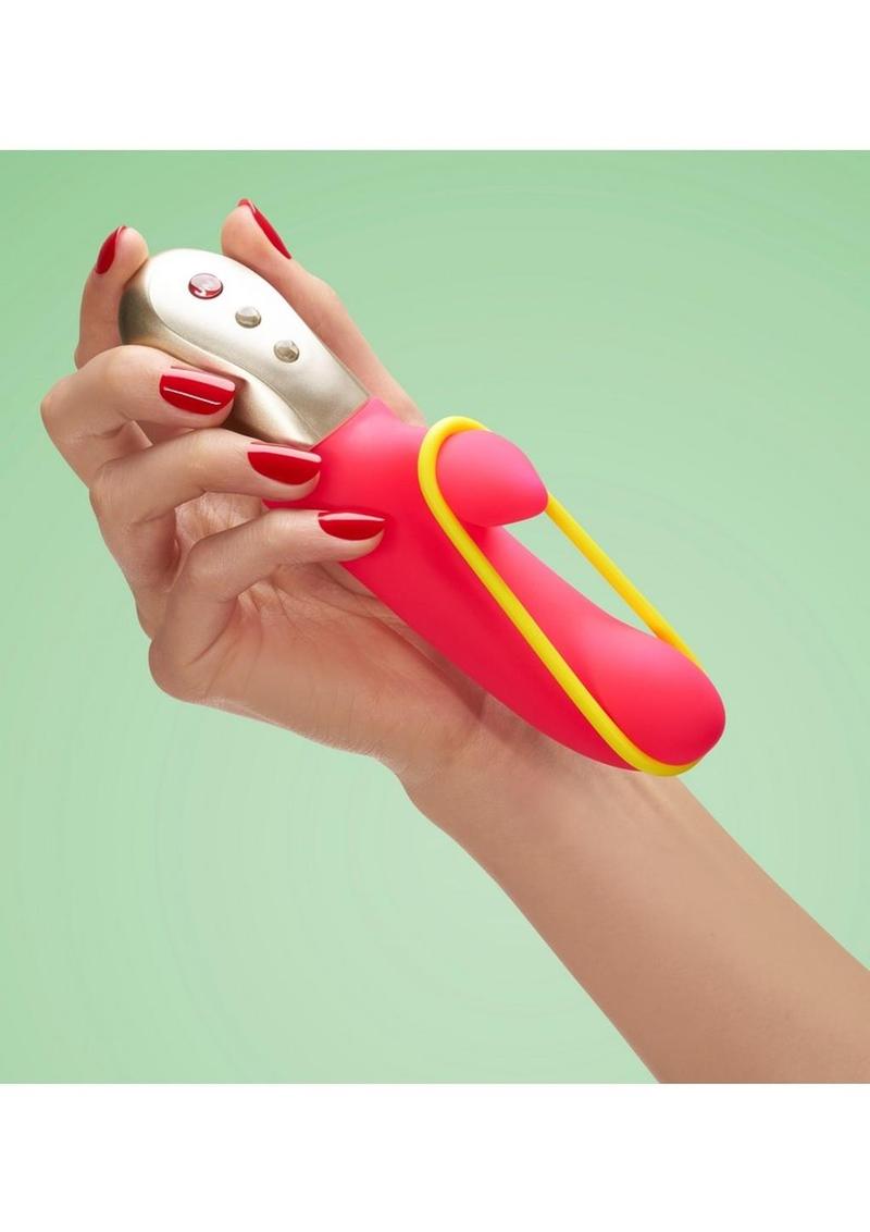 Amorino Silicone Vibrator with Clitoral Stimulator