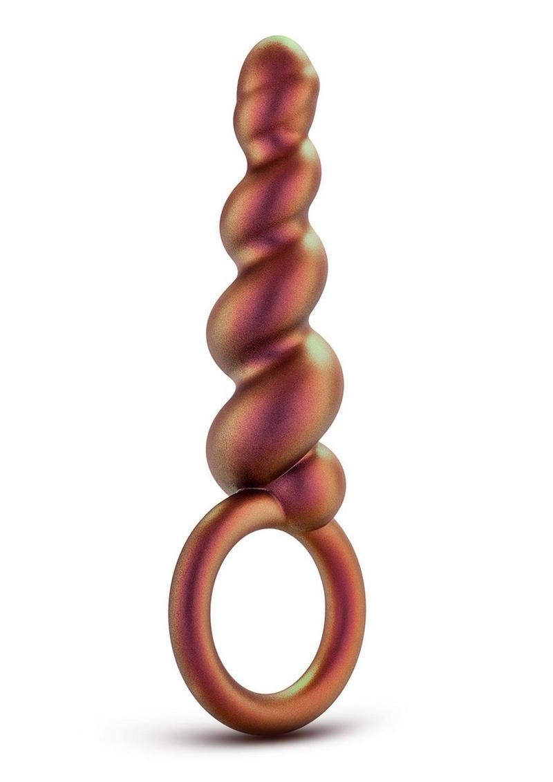 Anal Adventures Matrix Spiral Loop Silicone Plug - Brown/Copper