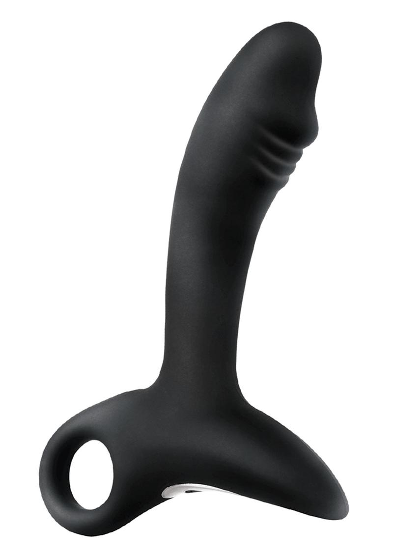 Anal-Ese Collection Rechargeable Vibrating Silicone Alpha Plug #3 - Black