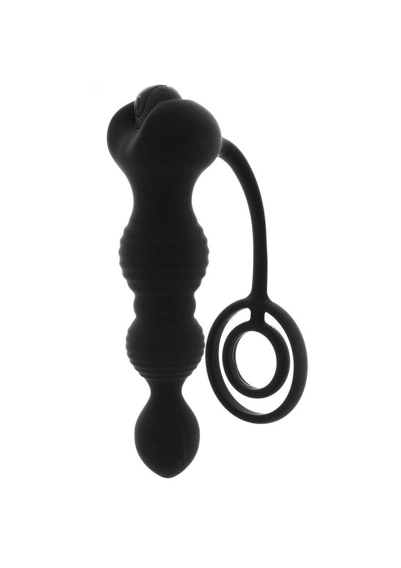 Anal-Ese Silicone Rechargeable Anal Plug and Cock Ring with Remote Control